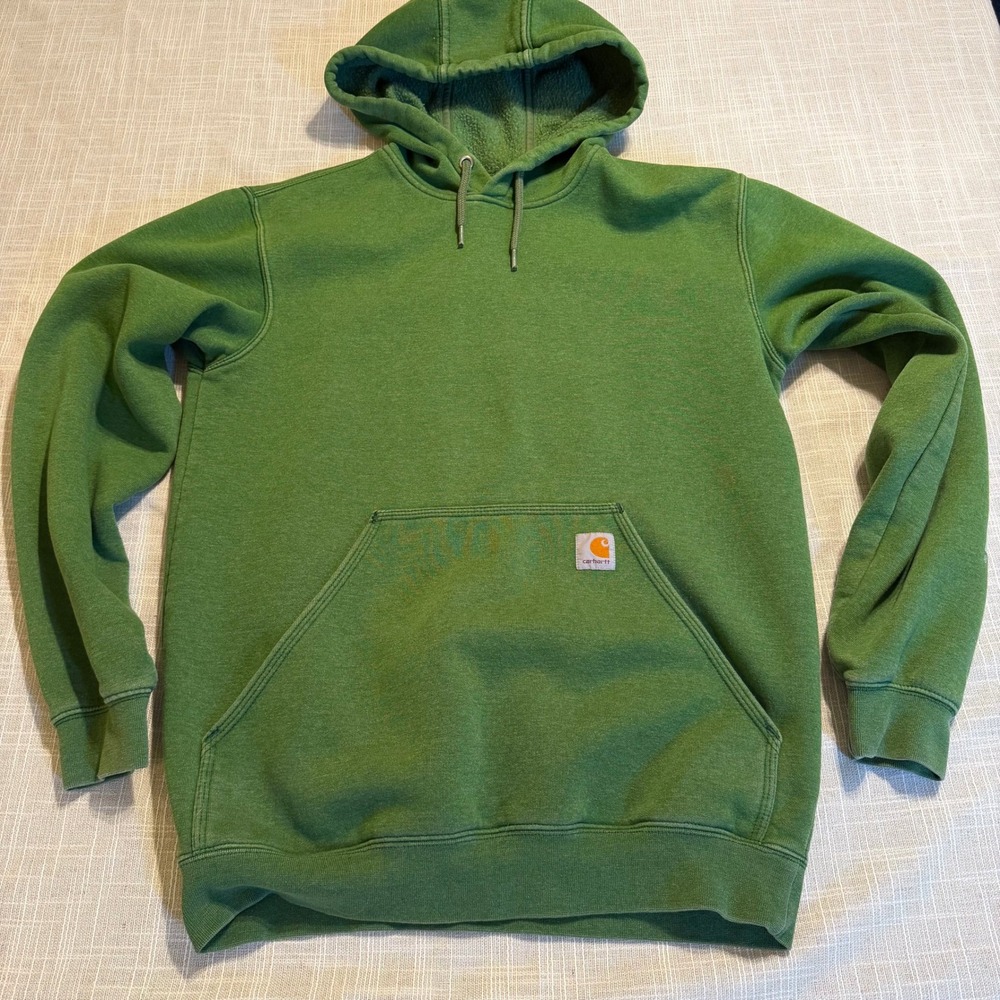 Carhartt Mens Green Loose Fit Midweight Sleeve Logo Hoodie K288‎ TS0288-M Small